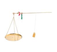 TOPBATHY Handheld Copper Scale Mini Vintage Traditional Chinese Medicine Weight for Accurate Measuring of Medicinal Materials Spices Baking Ingredients and Portable Kitchen Tool