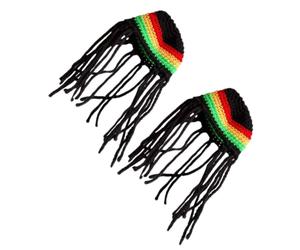 TOPBATHY Handmade Crochet Pet Hat Breathable Polyester Material with Unique Braided Style 2pcs Easy to Wear for Dogs and Bunnies Halloween Party Accessory Headwear for Small Animals