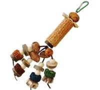 TOPBATHY Hanging Provides Essential Physical Activities with Corn Cob and Rattan Hook Design for Cage Use, Sturdy Bird Chew Cockatiel for Parrots and Parakeets