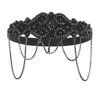 TOPBATHY Headpiece with Comfortable Fit and No Scratching to Scalp for Women Front Chain Headband Rhinestone Alloy Material Retro for Halloween or Birthday Party Accessories