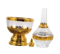 TOPBATHY Holy Water Bottle Drip Cup Baptism Vessel Tabletop Offerings for Prayer Home Temple Use Religious Decor