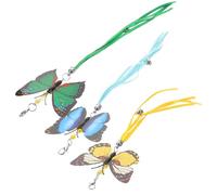 TOPBATHY Interactive Cat Teaser Replacement Sturdy Pp Material 3pcs with Assorted Colours for Playing and Spending Time with Your Pets