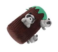 TOPBATHY Interactive Plush Burrow Style Dog for Small Medium Large Dogs, Squeaky Raccoon Shape with Soft Plush Material, Effortless to Clean, for Home and Multicat Households