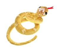 TOPBATHY Interactive Plush Snake Cat for Indoor Cats with Realistic Design, Chew and Scratch Fun, Soft Yellow Plush Material for Stress Relief and Play