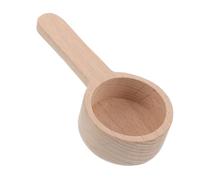 TOPBATHY Japanese Beech Wood Scoop Small Round Wooden Kitchen Spoon Multipurpose Condiment Measuring Tool for Bath Spice Coffee and Salt