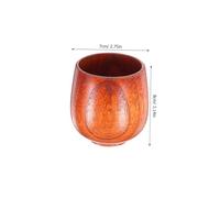 TOPBATHY Japanese Wooden Sake Cup with Heat Retention Insulated Natural Wood Mug for Espresso Tea Coffee and Water Compact Portable Design for Home Restaurant and Outdoor Use