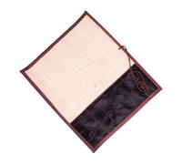 TOPBATHY Large Capacity Bamboo and Oxford Cloth Pencil Roll with Multiple Fixed Positions Prevents Pen Point Breaking and Falling Stylish Storage Bag for Water Colour Brush and Colour Pens