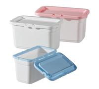 TOPBATHY Laundry Beads Storage Box with Lid 7.20X4.13X3.94 Inch Large Capacity Plastic Container for Laundry Powder Organizer Multipurpose Household Use Pack of 3