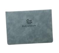 TOPBATHY Leather Birth Certificate Sleeve for Protective Document Holder with Cartoon Design Lightweight Portable Birth Certificate Protector Wear-Resistant and Fade-Resistant Case for