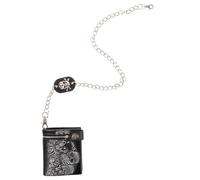 TOPBATHY Leather Gothic Wallet with Chain for Men and Women, Punk Style Skeleton Rose Design, Large Capacity and Dirt-proof Leather Wallet for Travel and Fashion Matching