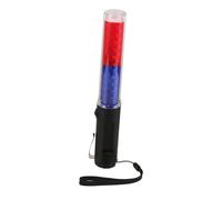 TOPBATHY LED Traffic Wand with Glowing Red and Blue Lights, Easy Handling Plastic Traffic for Road Control and Parking, Powered by 3 X Aa Batteries
