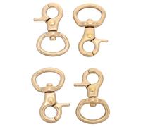 TOPBATHY Lobster Claw Clasps Swivel Snap Hooks 4Pcs Pure Brass 15Mm Ring Width 36Mm Height Metal Hooks for Keychains and Leather Bags Spring-Loaded Mechanism