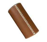 TOPBATHY Long Premium Leather Gas Canister Cover Anti-Collision Fuel Storage Case for Outdoor Camping Picnic Protector Handcrafted Brown Sleeve for Gas Tank