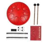 TOPBATHY Lotus Portable 6-Inch 8-Tone Model Ethereal Carbon Steel Drum Handpan with Rust Resistance and Fixed Non-Slip Features for Music Lovers and Beginners