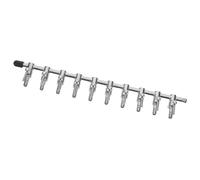 TOPBATHY Manifold Airflow Oxygenation Regulation and, Precise Suitable Air Aquarium Valve for Pump Accessories Copper with Nickel Plating, Silver, Promotes Optimal Water Fish Tank