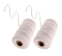 TOPBATHY Meat Cooking String Cotton Butchers Twine 2 Rolls 3Mm Thick Kitchen Twine for Roasting and Sausage Tie-Up Food Grade Thread for Oven and Barbecue Use