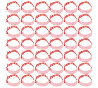 TOPBATHY Medical Id Wristbands for Adults 100pcs, Adjustable Writable Plastic Hospital Wristbands, Red Identification Bracelets for Patient Admission and Nursing