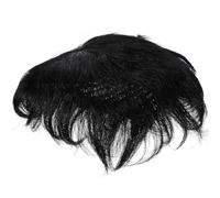TOPBATHY Men's Black Hair Patch Bald Replacement Piece with High Temperature Wire Realistic Wig for Men that Feels like Human Hair and Scalp