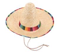TOPBATHY Mexican Sombrero Straw Hat with 43cm Diameter, Breathable and Comfortable Fiesta Party Accessory for Adults, for Performances and Outdoor Activities