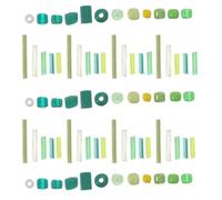 TOPBATHY Mini Green Glass Beads Mix for Jewelry Making Assorted Tube Beads for Bracelet Necklace Embroidery Craft Supplies with Uniform and Smooth Stringing
