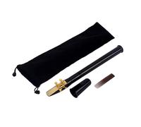 TOPBATHY Mini Portable Pocket Saxophone Black Long Type with Carrying Bag Lightweight Woodwind Instrument for Beginners and Music Lovers Handmade Musical Accessory