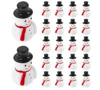 TOPBATHY Mini Snowman 20Pcs Christmas Resin Ornaments for Diy Crafts Cute Miniature Snowmen for Winter Decor and Holiday Parties