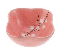 TOPBATHY Multi-function Ceramic Feeding Bowl for Pets Smooth Surface Food and Water Dish for Hamsters Chinchillas and Guinea Pigs Decorative Accessory Pink Anti-tip Design
