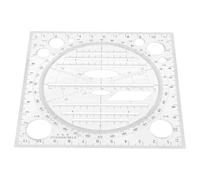 TOPBATHY Multifunctional Geometric Drawing Template Ruler for Students and Professionals Precise Measurement Tool for Architecture Engineering Art and Technical Illustration Black Design