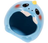 TOPBATHY Multipurpose Ceramic Hamster and Hedgehog Hiding House with Penguin Pattern, Easy to Clean Small Animal Bed for Play and Entertainment Random Color