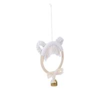 TOPBATHY Nordic Style Handwoven Cat Bell Ornament with Crisp Jingle Sound DIY Color and Shape Craft Pendant for Home Wall Decoration Unique Cat Lovers and Pet Wall Decor Enthusiasts