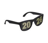 TOPBATHY Party Glasses Black Square Frame Graduation Photo Booth Props Year S Eve Eyewear Lightweight Abs Material Fun Holiday Celebration Accessories