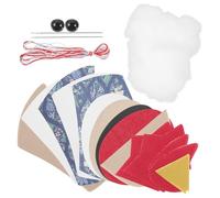 TOPBATHY Patchwork DIY Embroidery Sewing Kit with Printed Cotton Fabric and Filling for Beginners - Unfinished Stuffed Chicken Craft Basket, Blue Cotton Bundle for Sewing Projects