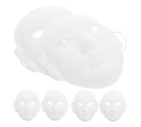 TOPBATHY Peking Opera Face Mask DIY Paintable 6pcs Blank White Paper