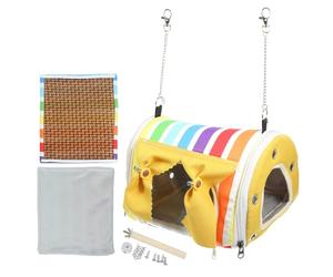 TOPBATHY Pet Bird Hammock Parrot Hammock Bird Cage Bed Hanging Design Comfortable and Safe Cloth Hut Shape Simple Design Natural Feeling Indoor Use Canaries for Friends Who Love to Feed The