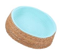 TOPBATHY Pet Wicker Woven Bed for Cats and Pigs Lightweight Breathable round Shaped Grass and Wicker Pet Nest Cushion Dog Cushion Bed Suitable for Indoor Use
