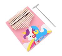 TOPBATHY Pink Cartoon Kalimba Thumb Piano with Wooden Keys Beginner-friendly Portable Finger Piano for Adults Vibrant Handheld Musical Instrument for Music Learning and Fun