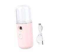 TOPBATHY Portable Facial Steamer and USB Rechargeable Face Mist Sprayer, Pink Creative Handy Humidifier for Hydrating Skin Care at Home and Travel