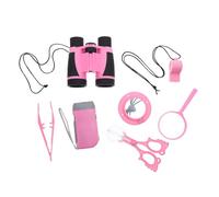TOPBATHY Portable Outdoor Exploration Kit with Bug Catcher Magnifying Glass Binoculars Compass Whistle Educational Nature Adventure for Camping and Backyard Exploration Pink
