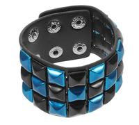 TOPBATHY Punk Leather Cuff Bracelet for Men and Women with Decoration and Studded Rivets, Artificial Leather Material, Bold Style Statement for Casual Occasions and Parties