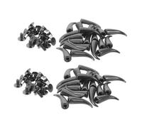 TOPBATHY Punk Studs Rivets with Polished Look 40pcs Black Alloy Flat Cone round Cone Metal Decorative Rivets Resist Deformation and Minimise Scratch for Clothes and Shoes for DIY