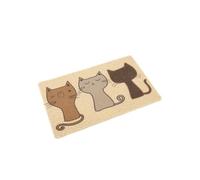 TOPBATHY Pvc Cat Litter Mat with Stylish Cat Pattern Breathable and Sturdy Pet Sitting Pad for Front Door Or Back Door Use and Floors Clean