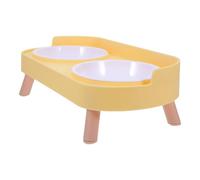 TOPBATHY Raised Cat Feeding Bowl with Ergonomic Design and Spill Resistant Abs Plastic Material, Elevated Slow Feeder for Indoor Pet Feeding Stations and Outdoor Gatherings, Suitable