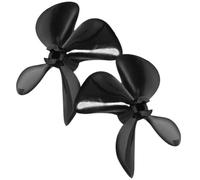TOPBATHY Rc Boat Propellers 1 Pair Plastic Propeller RC Boat Parts Black PC Lightweight Enhance Performance for RC Boat Use