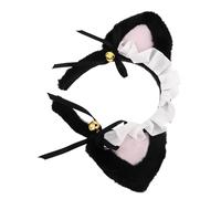 TOPBATHY Realistic Cat Ear Headband with Bowknot Lace Maid Lolita Cosplay Accessory for Women Charming Playful Hairband for Costume Parties and Themed Events