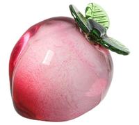 TOPBATHY Realistic Crystal Peach Fruit Figure Decorative Art Tabletop Ornament for Kitchen and Cafes, Lifelike Peach Fruit Figurine as Modern Desk Decoration