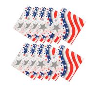 TOPBATHY Red Blue Star Printed Paper Napkins Creative Napkins for American Independence Day Party Supplies Soft Absorbent for Celebrations and Everyday Use