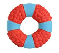 TOPBATHY Red Latex Life Ring Dog Chew Sound Feature for Puppy and Cat, Special and Adorable Design Sturdy Chewing Suitable for Interactive Play