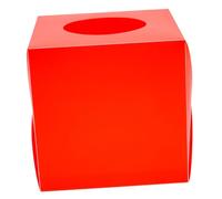 TOPBATHY Red Plastic Raffle Box with Round Opening for Lottery Tickets and Donations Voting and Game Collection Case for Party Fundraising Corporate Events and Fund Drives