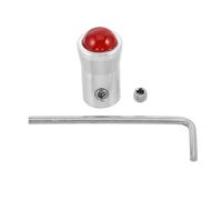 TOPBATHY Replacement Tuning Fork Holder 12mm Aluminum Alloy Stable Mount with Red Artificial Jade Base Easy Portability Sound Healing Accessory for Yoga and Music Therapy