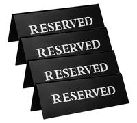 TOPBATHY Reserved Table Signs Table Setting Cards 4pcs Acrylic Not Easy to Break, Clearly Printed Minimalist for Wedding and Restaurant Seating for Interiors and Parties